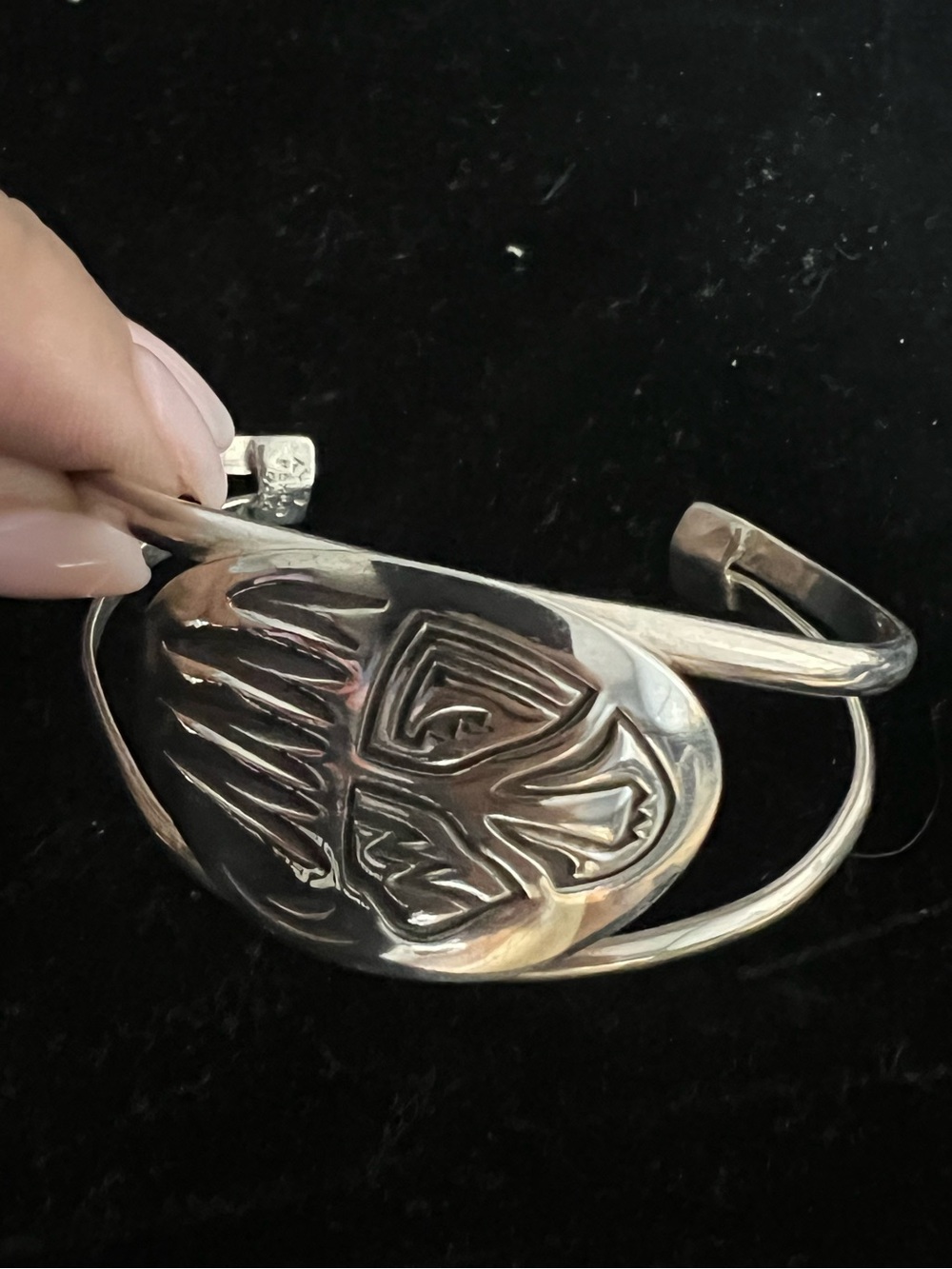 TAXCO Mexico Sterling silver bear paw cuff brace